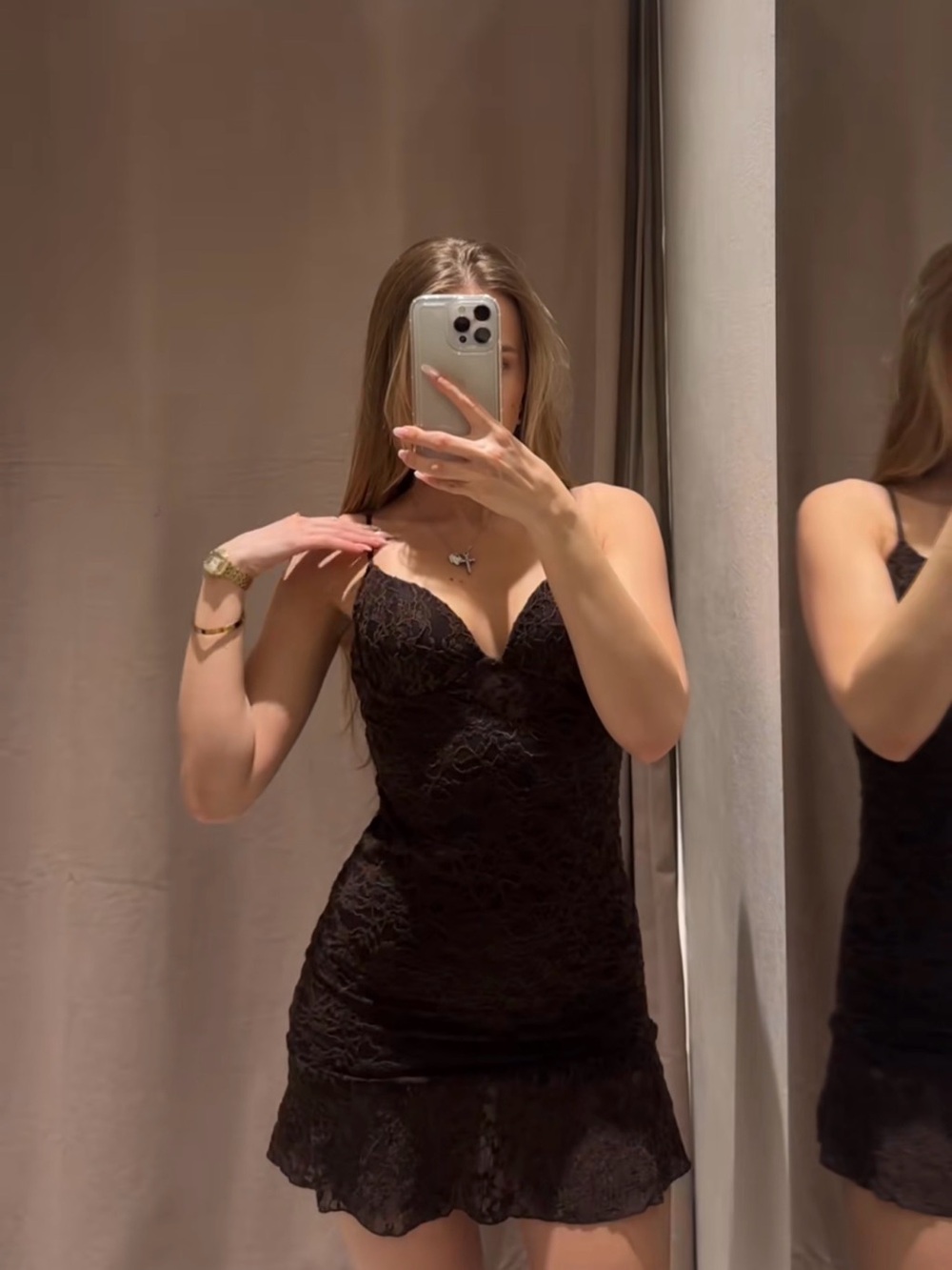 ZARA Lace Dress Adjustable Straps